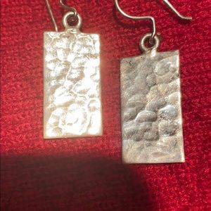 Beautiful hammered silver earrings!